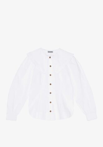 Fitted Large Collar Shirt