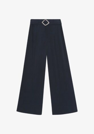 Light Structured Jacquard Wide Trousers