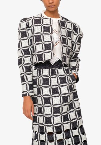 Catalina Calico Long Sleeve Cut-Out Jacket