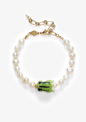 Hip Hop Good Luck Pearly Bracelet Off-white