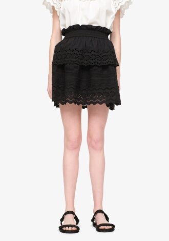 Georgina Eyelet Tiered Skirt