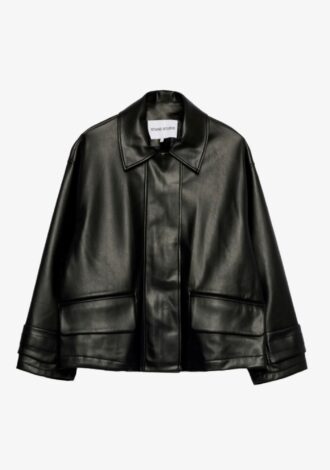Constance Faux Leather Oversized Jacket