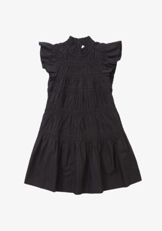 Steph Cotton Flutter Sleeve Tunic Dress