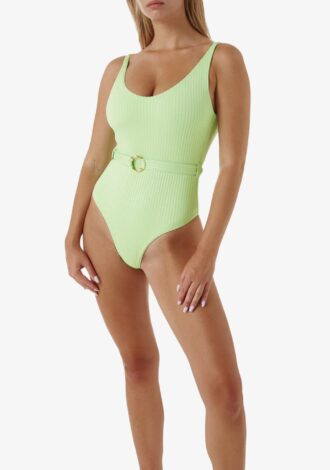 St Tropez Rib Belted Swimsuit