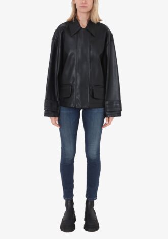 Constance Faux Leather Oversized Jacket
