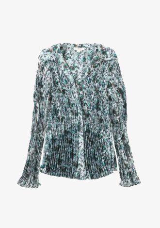 Berry Blooms Pleated Blouse