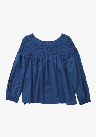 Songes Long Sleeve Smocked Blouse