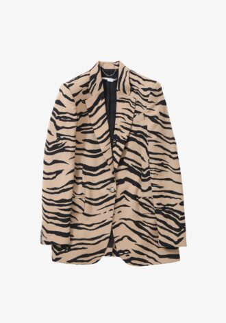 Tiger Print Jacquard Jacket