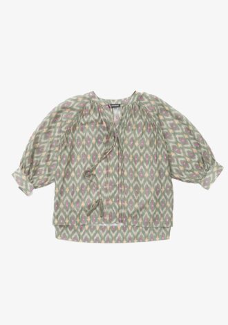 Ikat Print Oversized Blouse