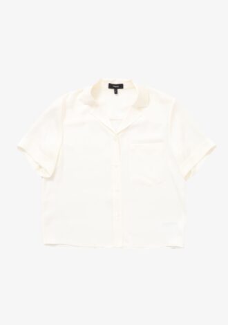 Short Sleeve Camp Button Down Shirt – Off-White