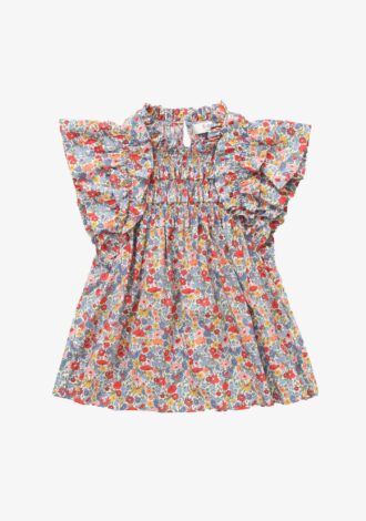 Hanna Park Liberty Print Flutter Sleeve Top