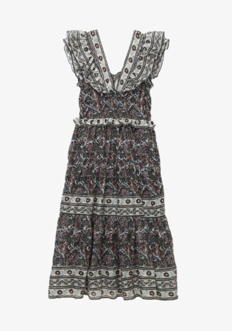 Marlee Print Flutter Sleeve Dress Multi