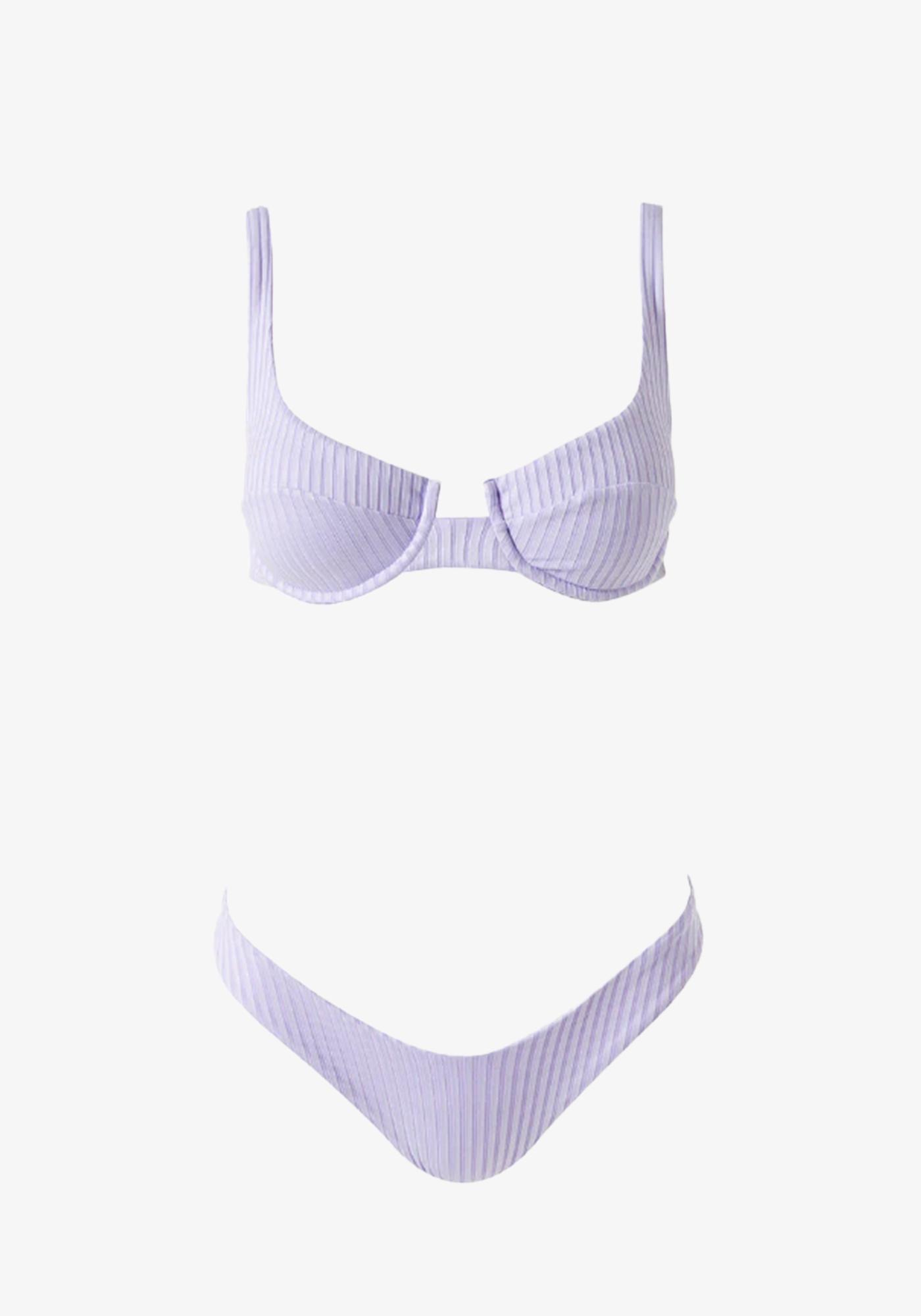 Montreal Lavender Ribbed Bikini Clare