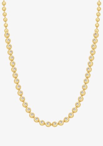 Pave Ball Chain Necklace