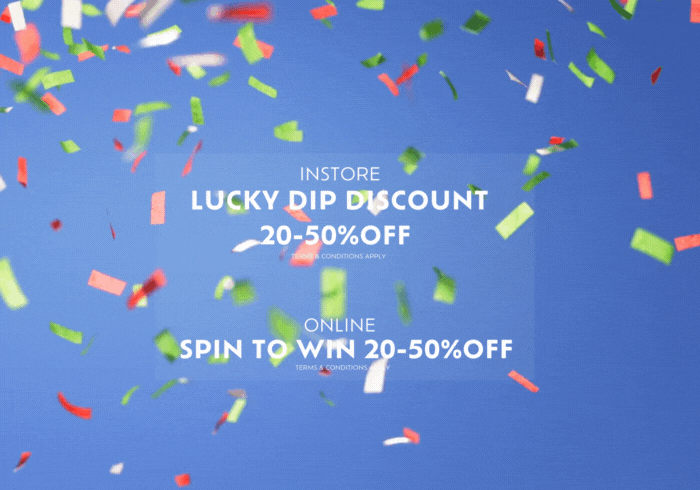 Lucky Dip Instore and Online – Win 20 – 50% Off!