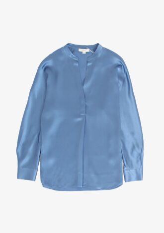 Satin Band Collar Blouse