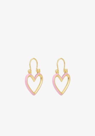 Mini Heartbreaker Hoops - Pink