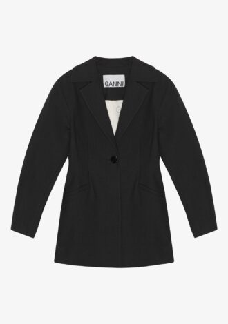 Cotton Suiting Fitted Blazer