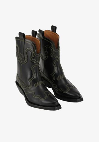 Low Shaft Embroidered Western Boots