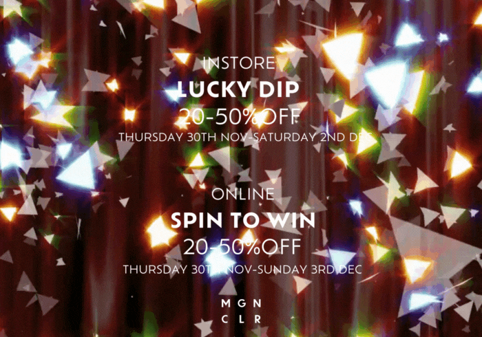 LUCKY DIP INSTORE AND ONLINE – WIN 20–50% OFF!