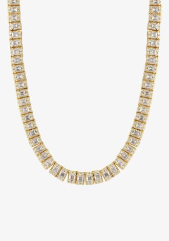 The Triple Crystal Tennis Necklace