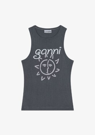 Graphic Rib Sun Tank Top