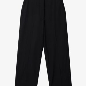 Wool Cropped Tailored Trousers - 10