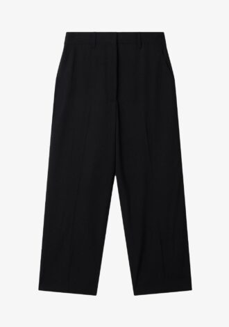 Wool Cropped Tailored Trousers