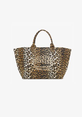 Leopard Oversized Canvas Tote Bag