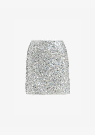 Ferlin Silver Sequin Mini Skirt