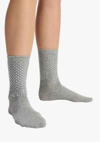 Feta Rhinestone Embellished Socks