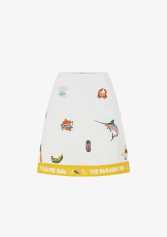 Blue Marlin Embroidered Skirt