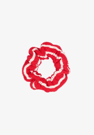 Stripe Scrunchie Red/White