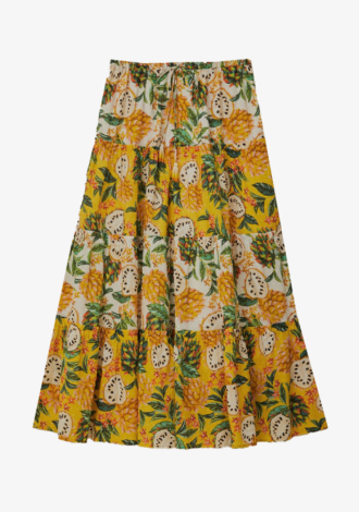 Mixed Biriba Maxi Skirt