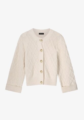 Cotton Cable Knit Cardigan