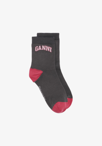 Brown and Red Logo Socks