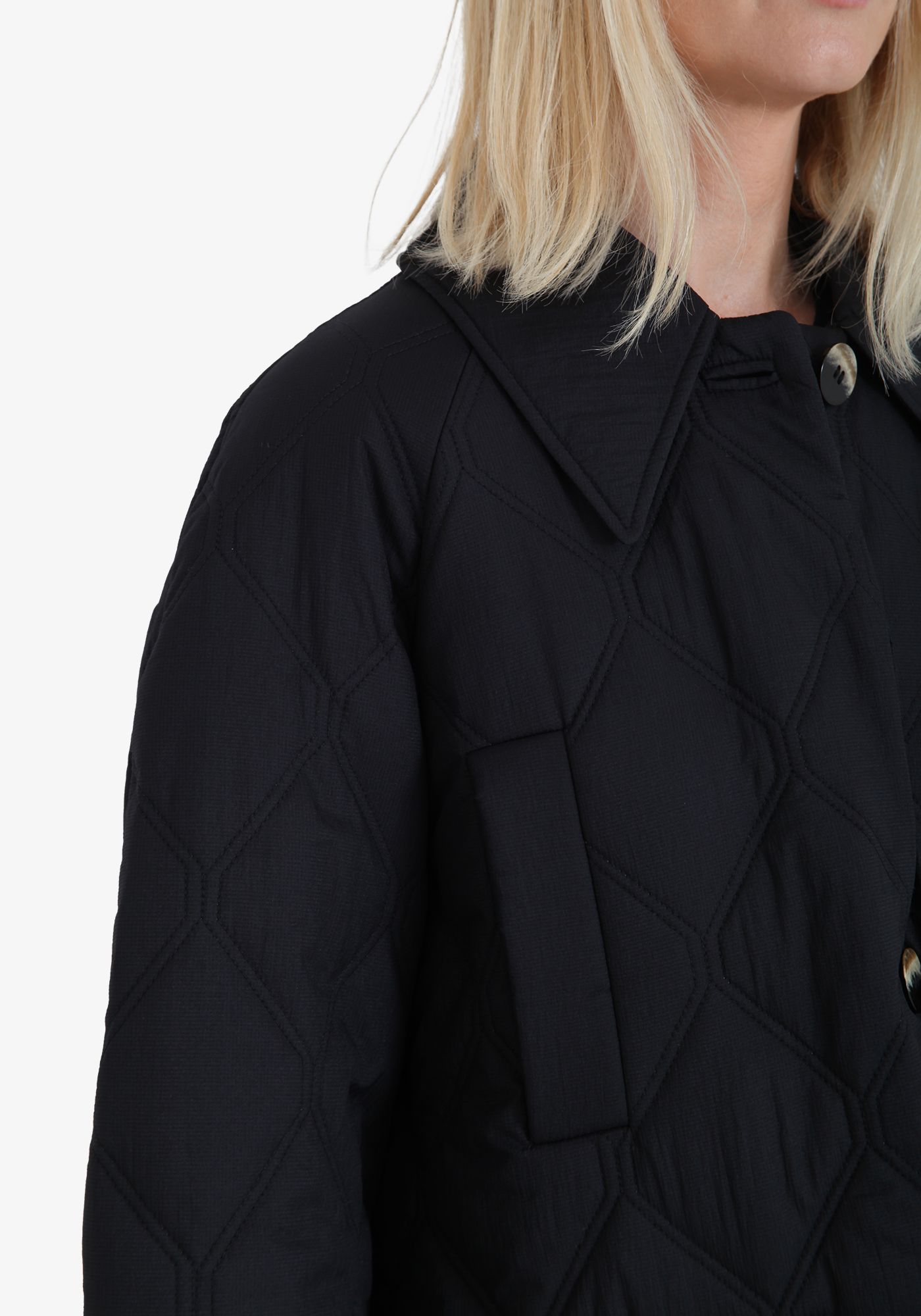 Quilt Raglan Midi Coat - Morgan Clare