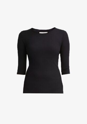 Elbow Sleeve Crew Neck T-Shirt