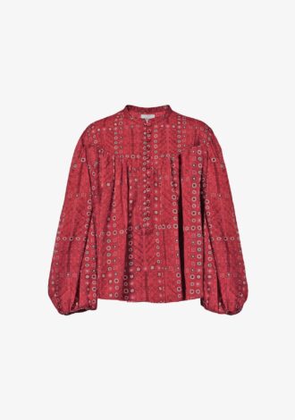 Salika Printed Blouse Red