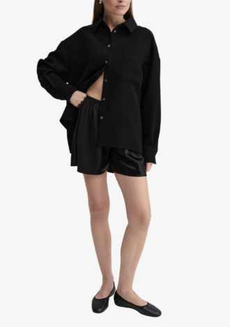 Bim Satin Shorts Black