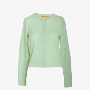 Jane Pointelle Cardigan Mint - L