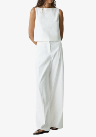 Sleeveless Bateau Neck Top