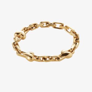 Art Heart Chain Bracelet Gold