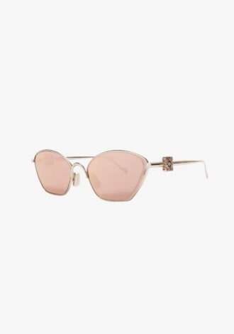 Anagram Hexagon Sunglasses Rose Gold