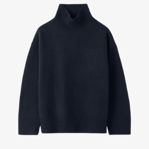 Boyfriend Turtle Neck Sweater Navy - XS
