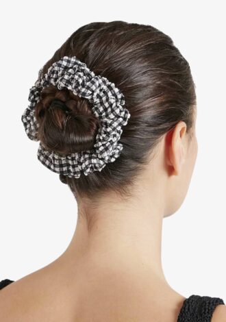Scrunchie Black Gingham