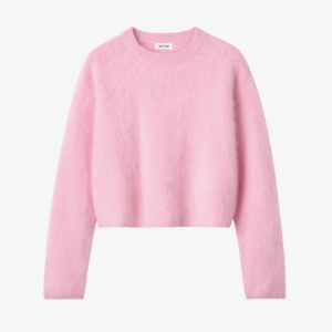 Brushed Crew Neck Sweater Pink - S