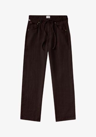 Brynn Drawstring Trouser In Chocolate