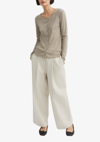Edie Cardigan Stone Moss