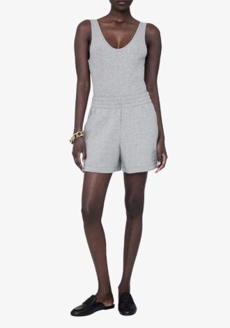 Kam Short Framed Monogram Heather Grey